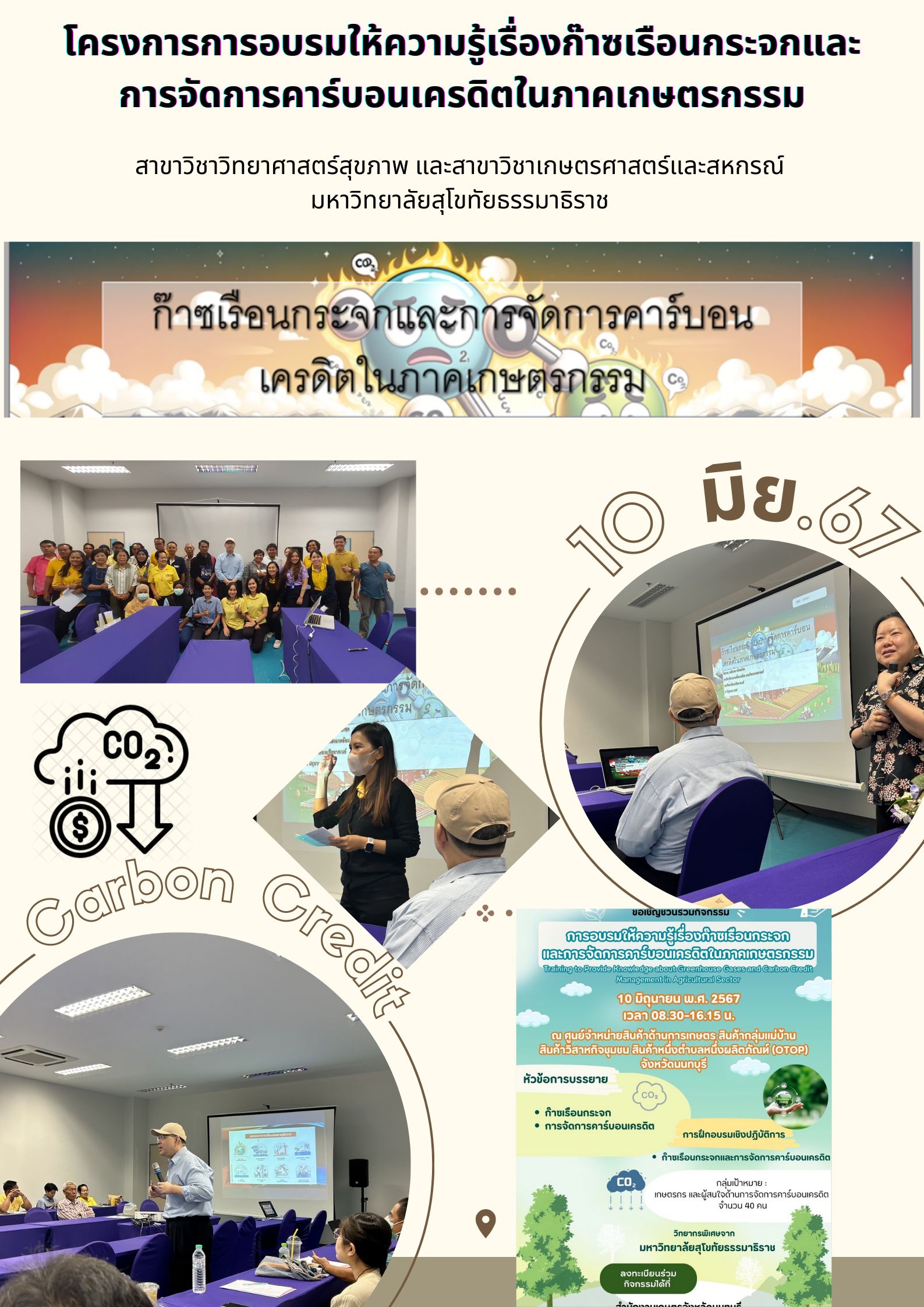 Read more about the article โครงการอบรมให้ความรู้เรื่องก๊าซเรือนกระจกและการจัดการคาร์บอนเครดิตในภาคเกษตรกรรม